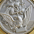 Jiabo Custom Made Metal Aleación 3D Navy Chief Challenge Coin